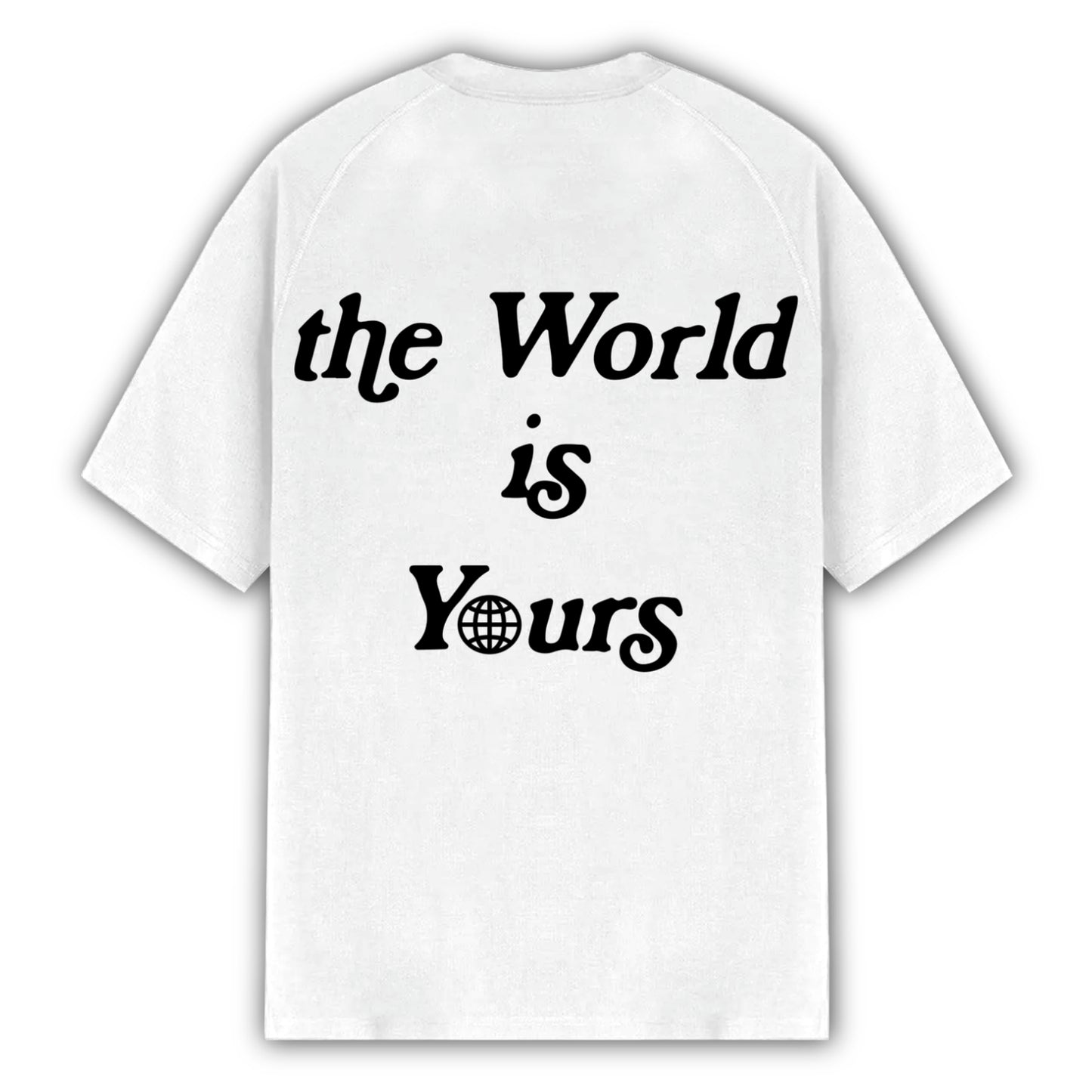 WHITE "THE WORLD IS YOURS" LOGO TEE