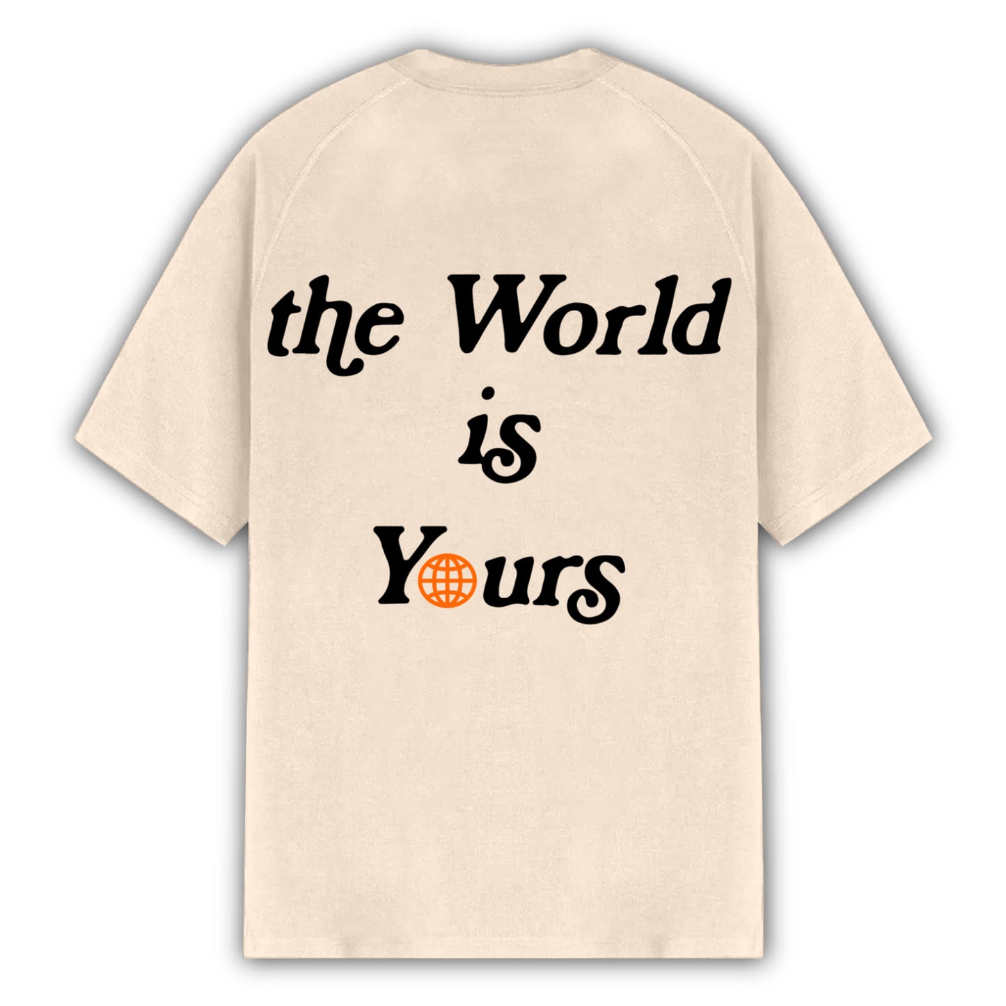 BROWN "THE WORLD IS YOURS" LOGO TEE